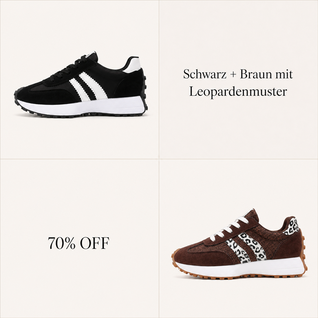 Schwarz + Braun mit Leopardenmuster