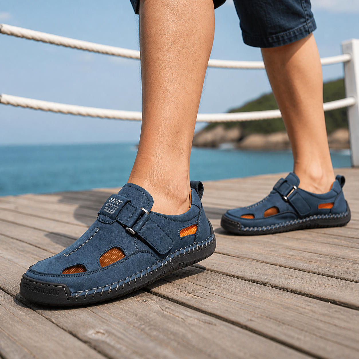 Braune Sandalen als sommerliche Styling-Idee