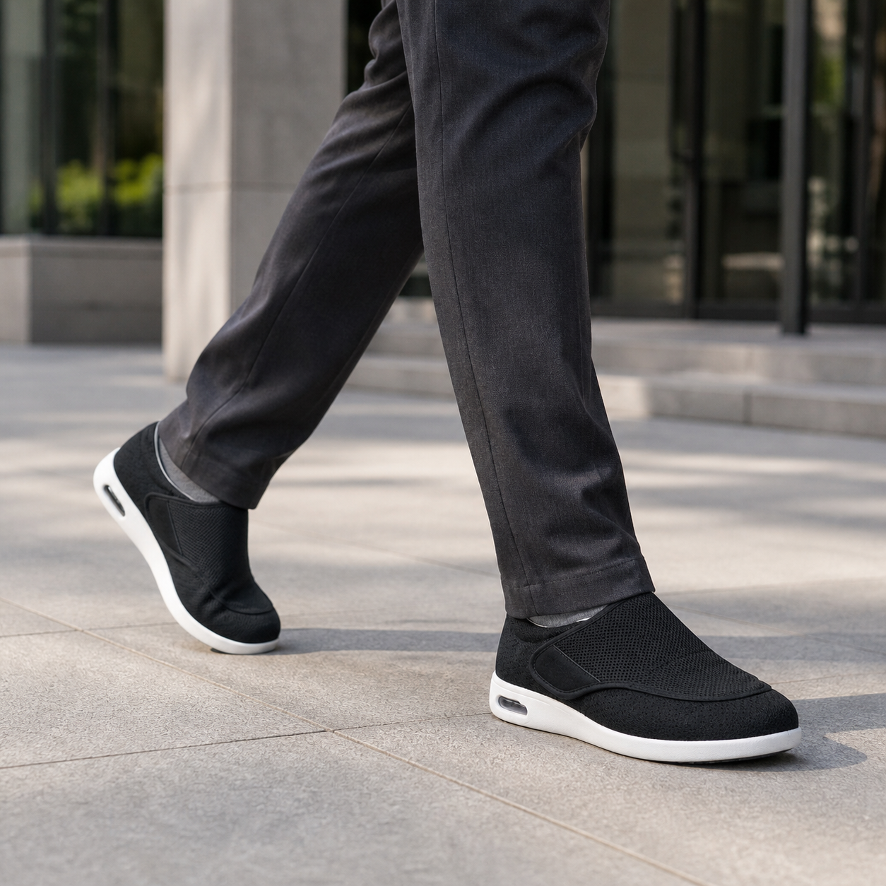 Komfortschuh beim Pendeln