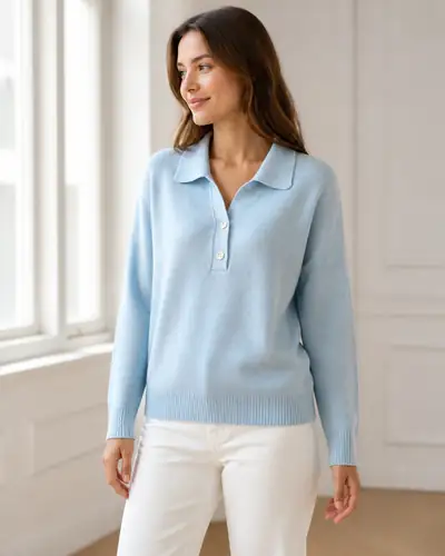 Polo-Strickpullover im Detail – 1