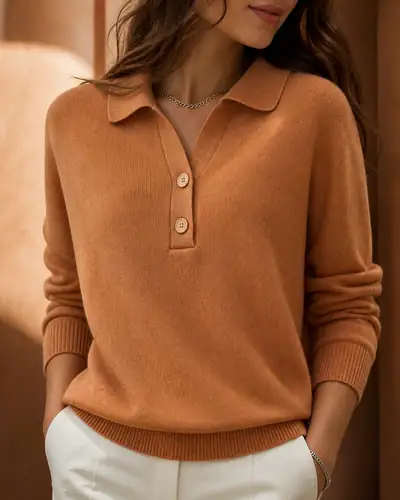 Polo-Strickpullover im Detail – 2