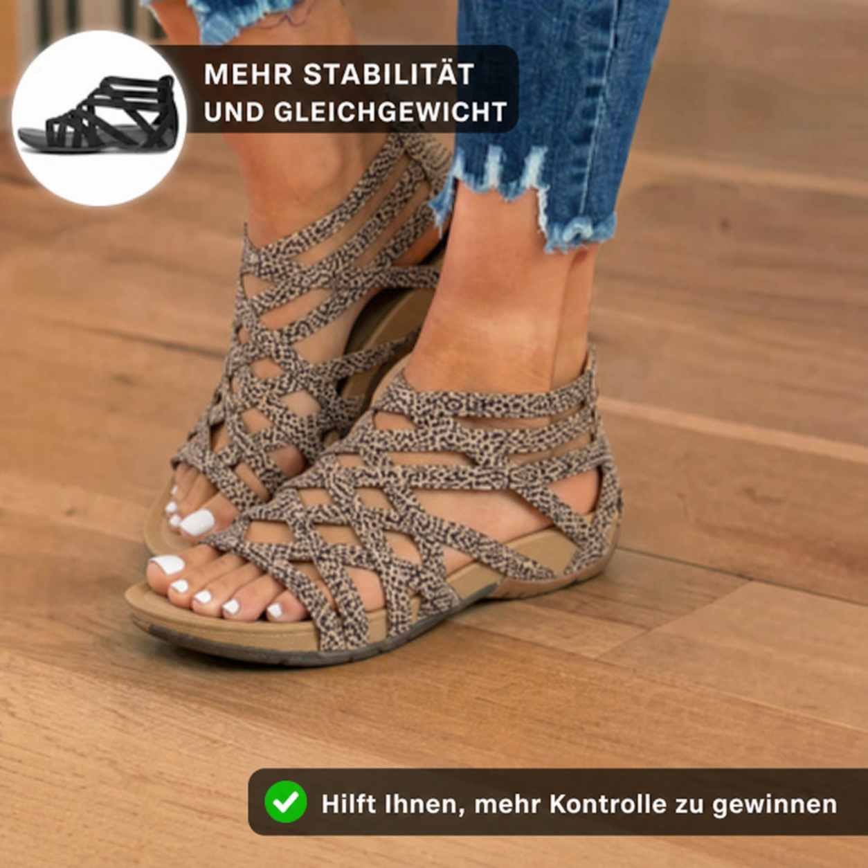 Orthopädische Römersandalen mit Mehrfachriemen