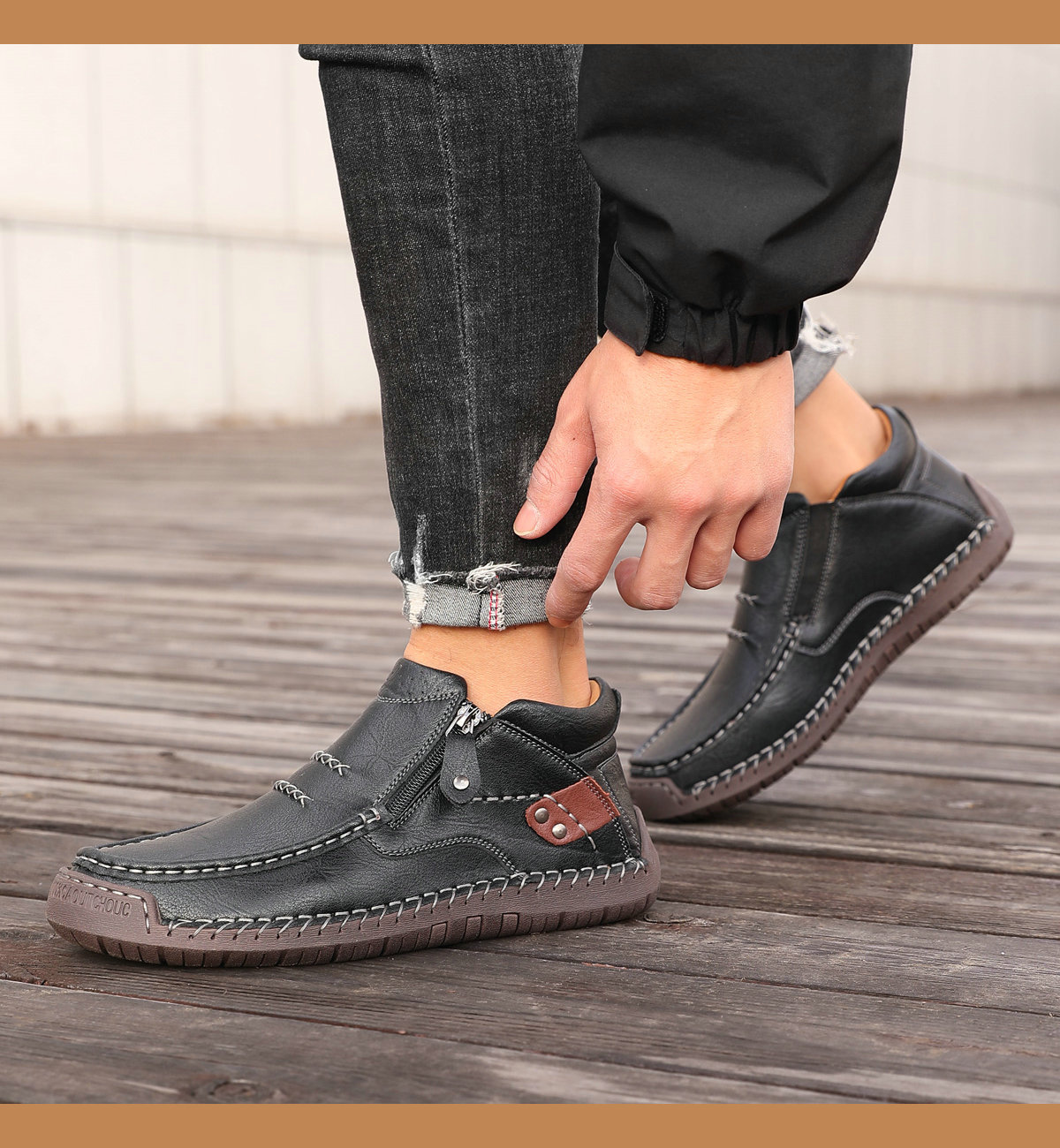 ⏰Saisonaler Abverkauf🔥Modische Herrenschuhe aus Kalbsleder, Plateau-Lederschuhe