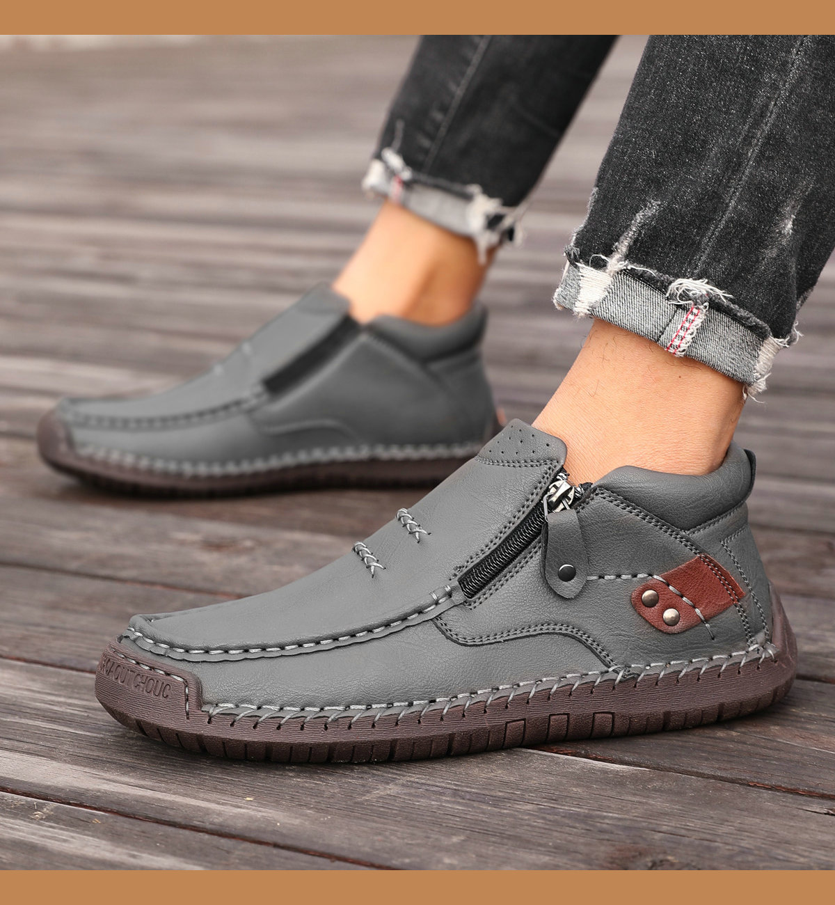 ⏰Saisonaler Abverkauf🔥Modische Herrenschuhe aus Kalbsleder, Plateau-Lederschuhe