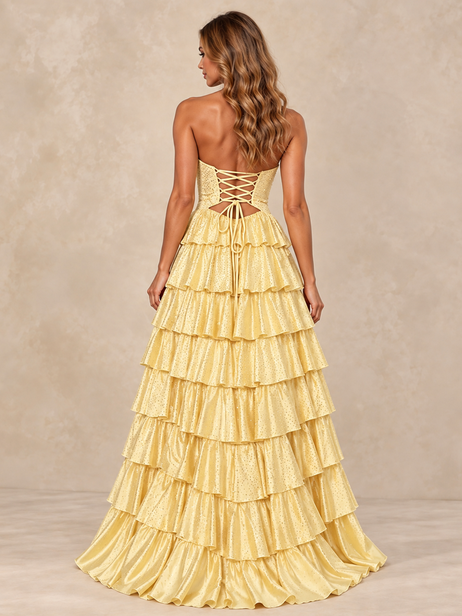 Sparkly Beaded Sweetheart A-Line Long Prom Dress with Keyhole