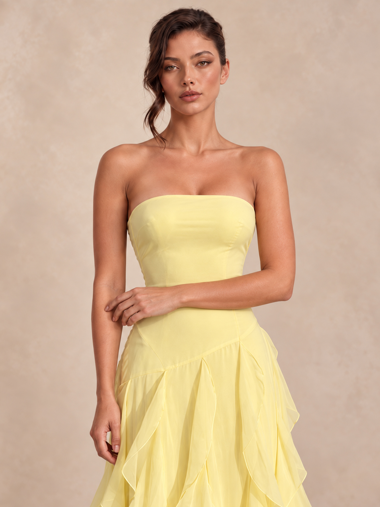 Chiffon A-Line Ruffles Formal Dresses