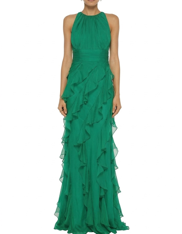Elegant Ruffled Maxi Dress