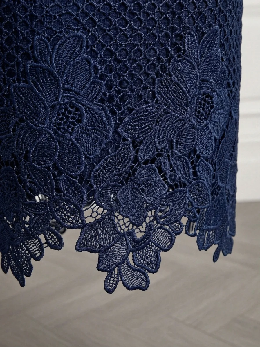 Lace Mock Neck Long Sleeve Balloon Sleeve With Skirt Two-Piece Set