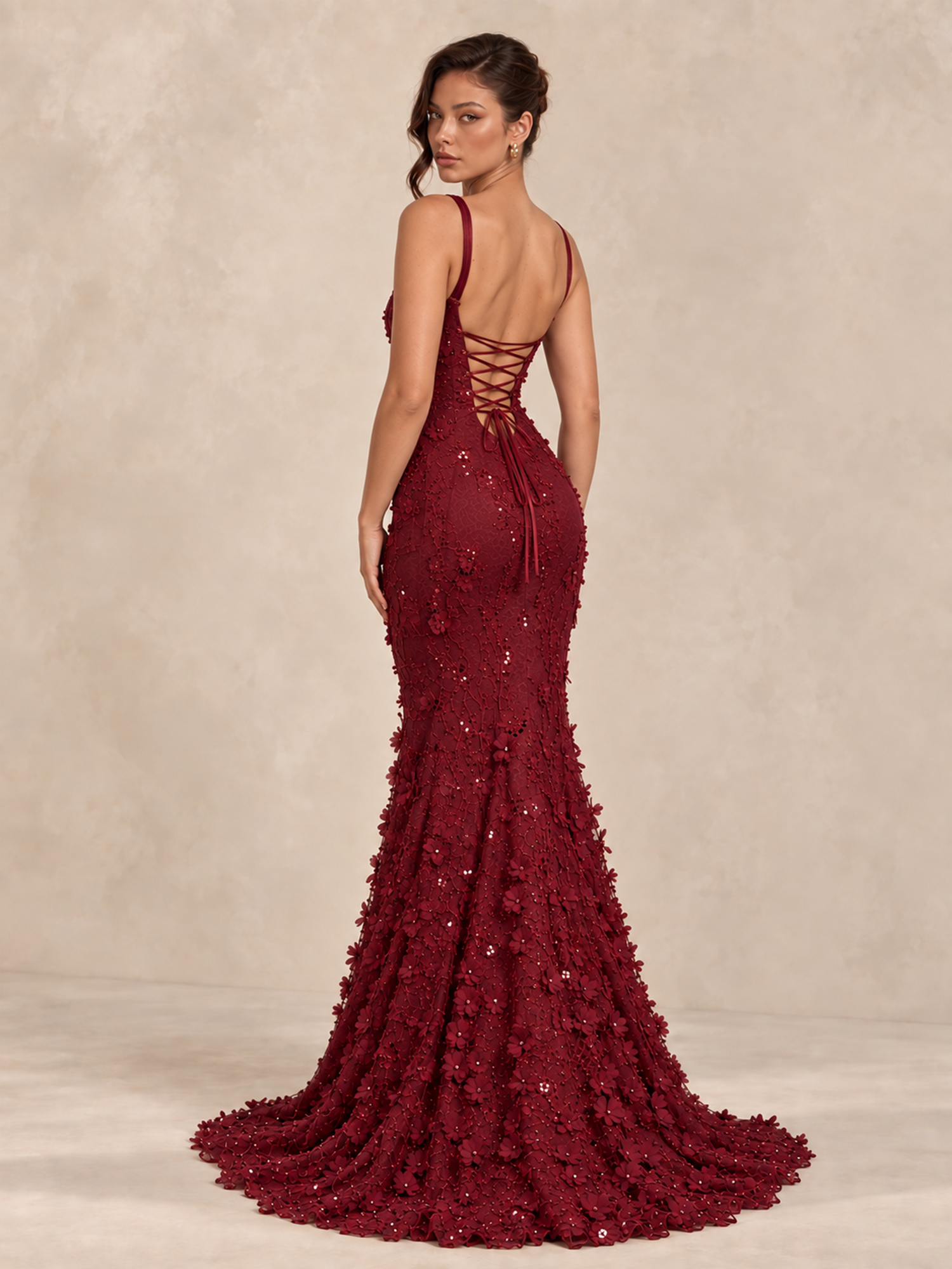 Sparkly Sequin Mermaid Lace Prom Dress