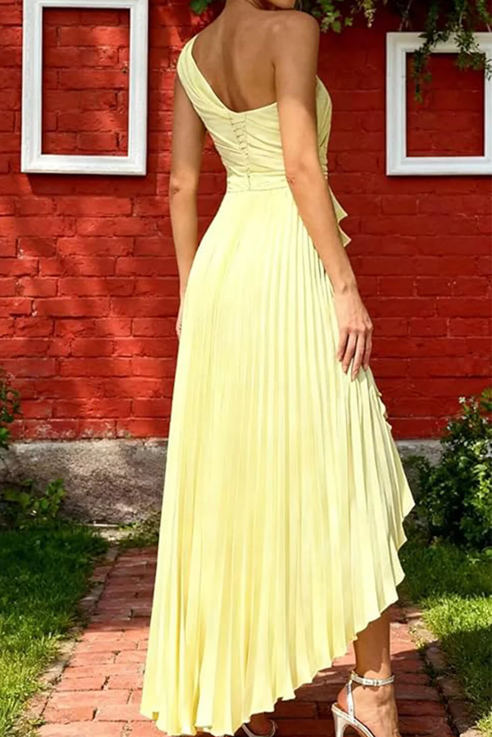 Asymmetrical Maxi Satin Dresses