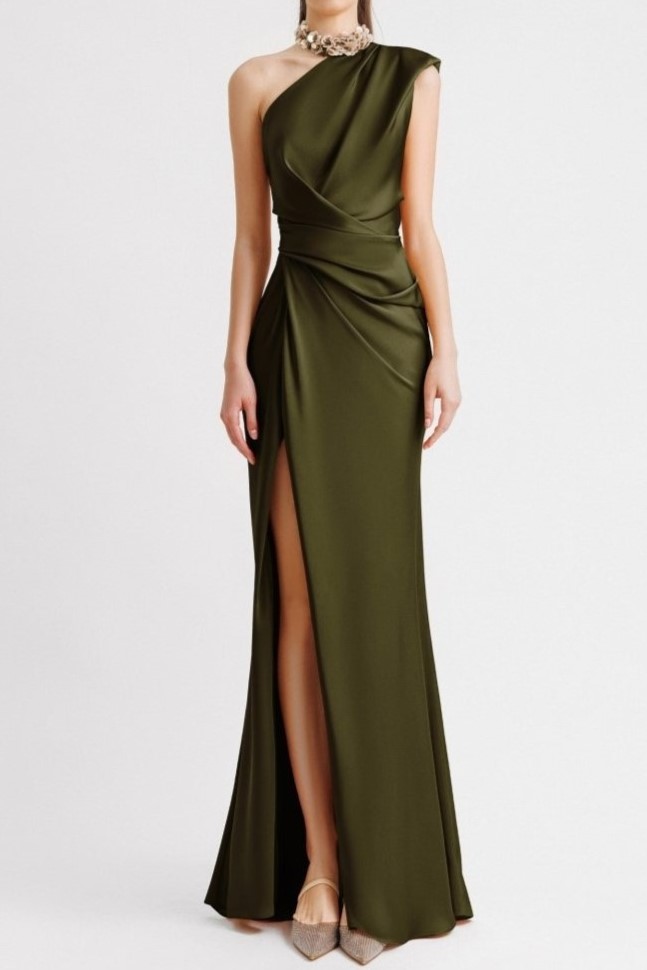 One-Shoulder Draped Dress