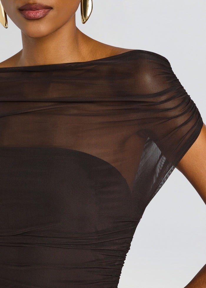 Elegant Brown Mermaid Evening Dress