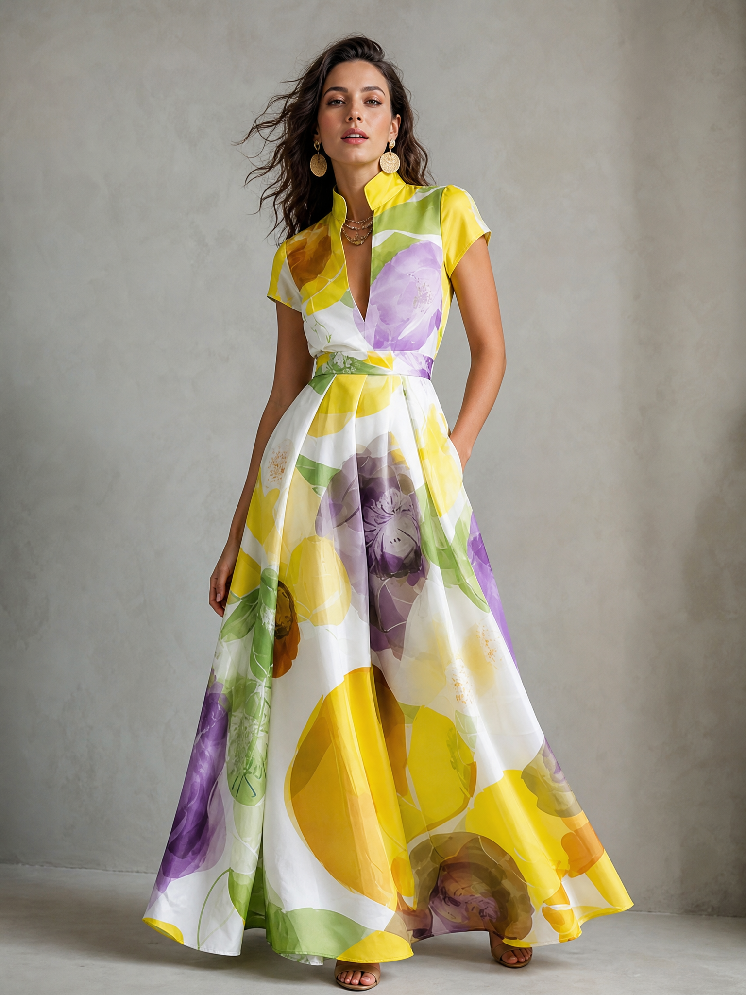 Exude effortless elegance and coastal charm in this stunning blue and white floral print long gown, a captivating and beautifully textured addition to the collection designed for the woman who loves refined silhouettes and classic botanical patterns. The