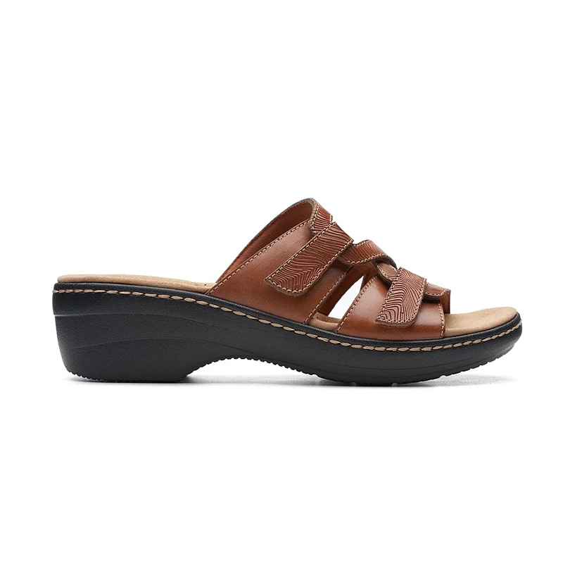 🔥Last Day Promotion 50% OFF - 2023 Soft Bottom Massage Orthopedic Leather Wedge Slide Sandals