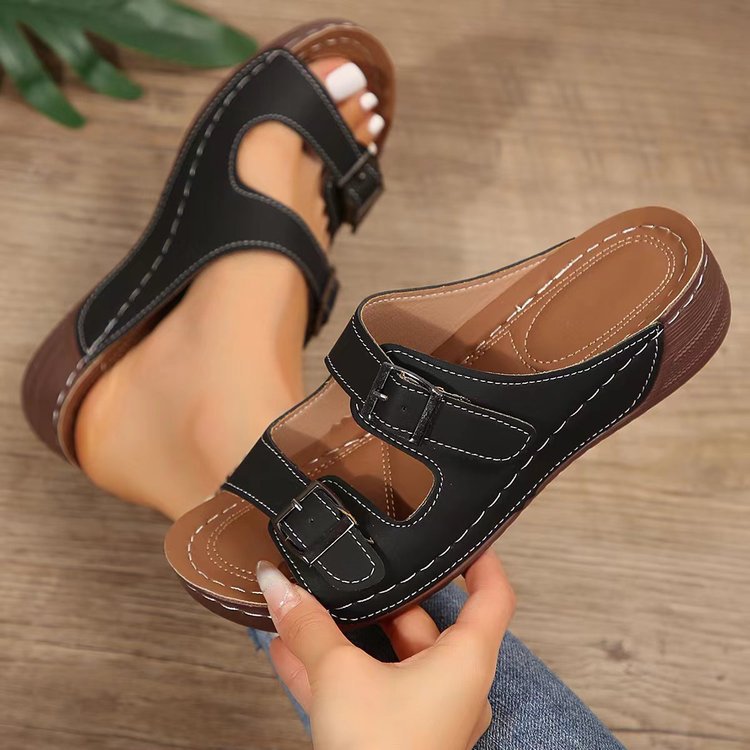 🔥Last Day Promotion 50% OFF - Women's Upgraded Stretch Lightweight Leather Sandals