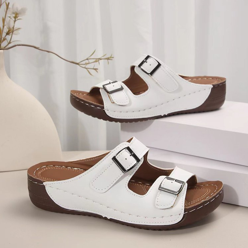🔥Last Day Promotion 50% OFF - Women's Upgraded Stretch Lightweight Leather Sandals