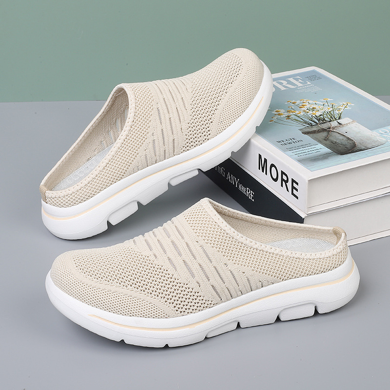WOMEN'S BREATHABLE SOFT SOLE CASUAL HALF SLIPPERS