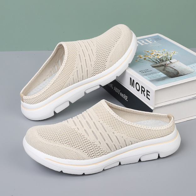 WOMEN'S BREATHABLE SOFT SOLE CASUAL HALF SLIPPERS