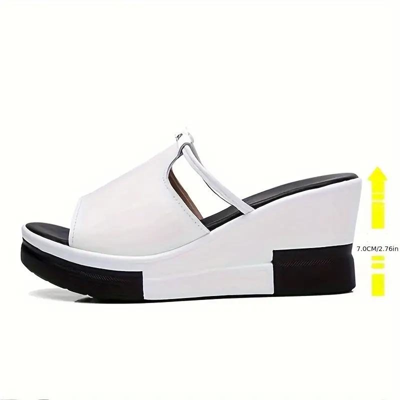 🔥Last Day Promotion 50% OFF - Women's Fashion Rhinestone Decor Wedge Slippers