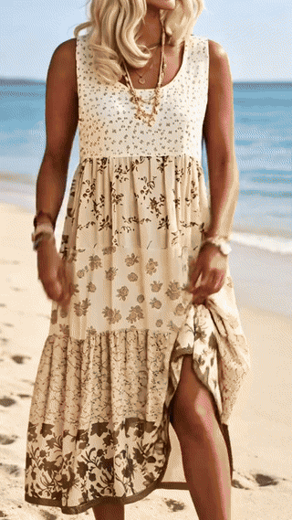 Boho Floral Sleeveless Maxi Dress video