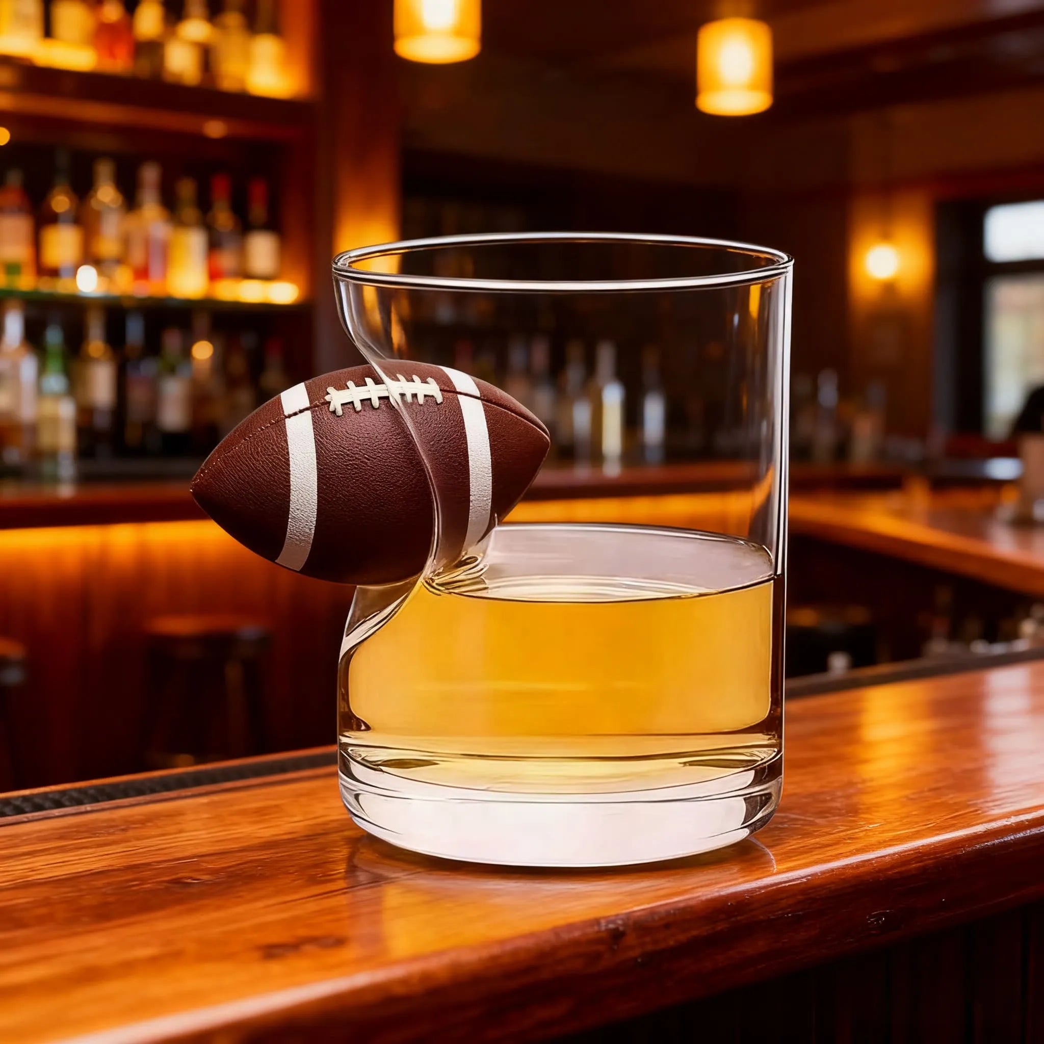 Creative whiskey glasses with spheres