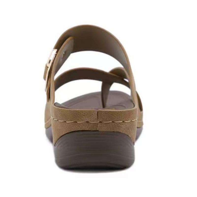 🔥Last Day Promotion 50% OFF - Orthopedic Wedge Leather Sandals Women Wide Toe Arch Support