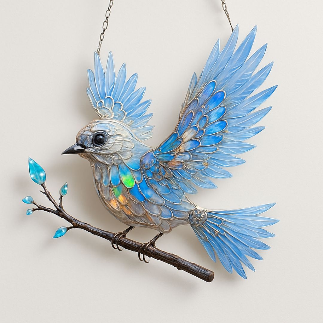 Blue Bird Spirit - A Moment of Handcrafted Brilliance for Your Home