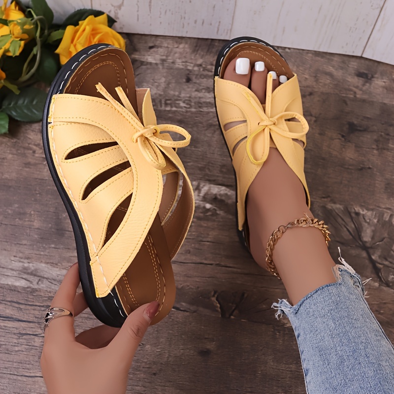 🔥Last Day Promotion 50% OFF - Women's Fashion Lace-Up Leather Orthopedic Sandals