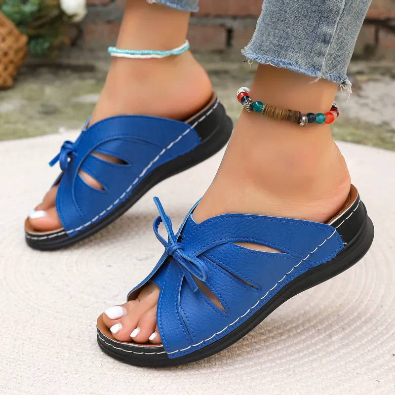 Women's Bowknot Arch Support Wedge Sandals - Free shipping for two pairs
