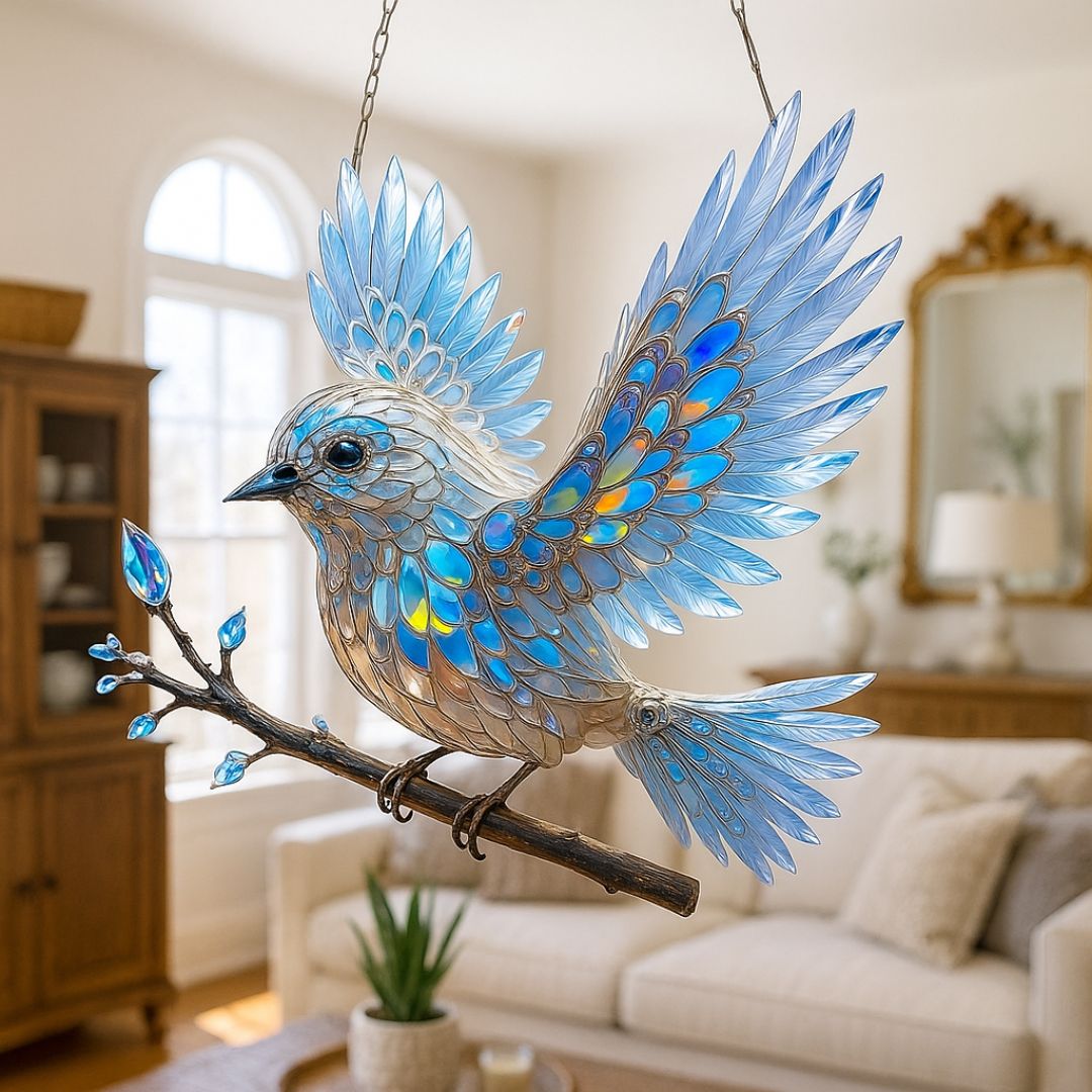 Blue Bird Spirit - A Moment of Handcrafted Brilliance for Your Home