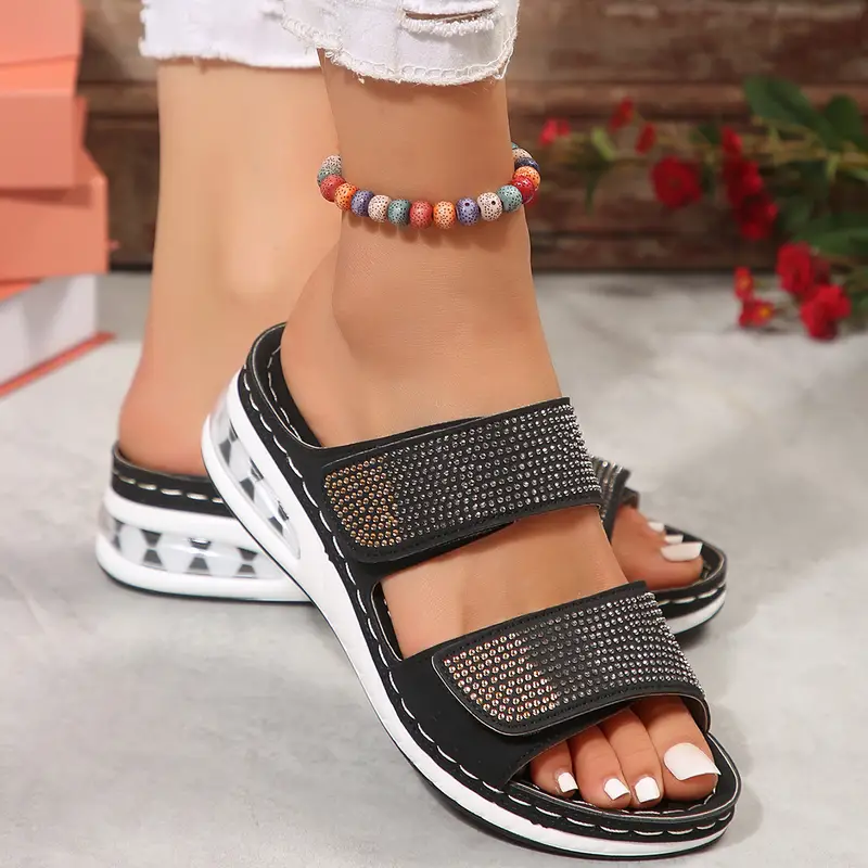 🔥LAST DAY 50% OFF - Women's Rhinestone Decor Air Cushion Soft Sole sandals