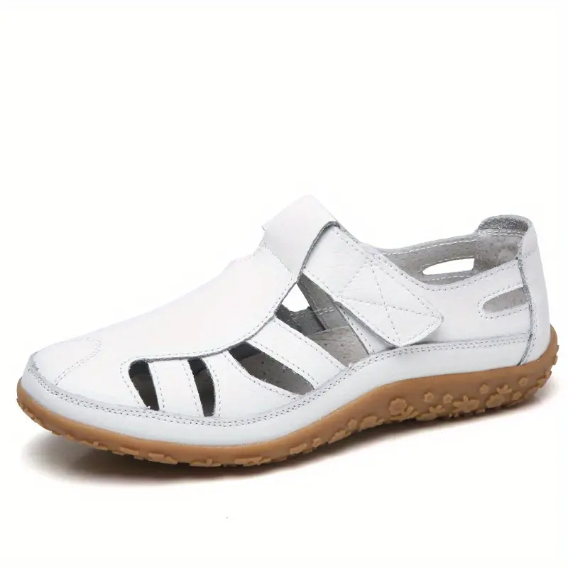 Women's Retro Non Slip Leather Flat Sandals
