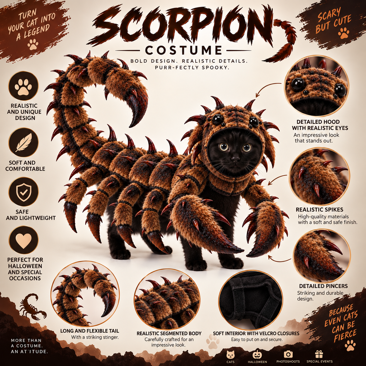 Cat Halloween Costume | CritterCrawl™ & Crawlkin™