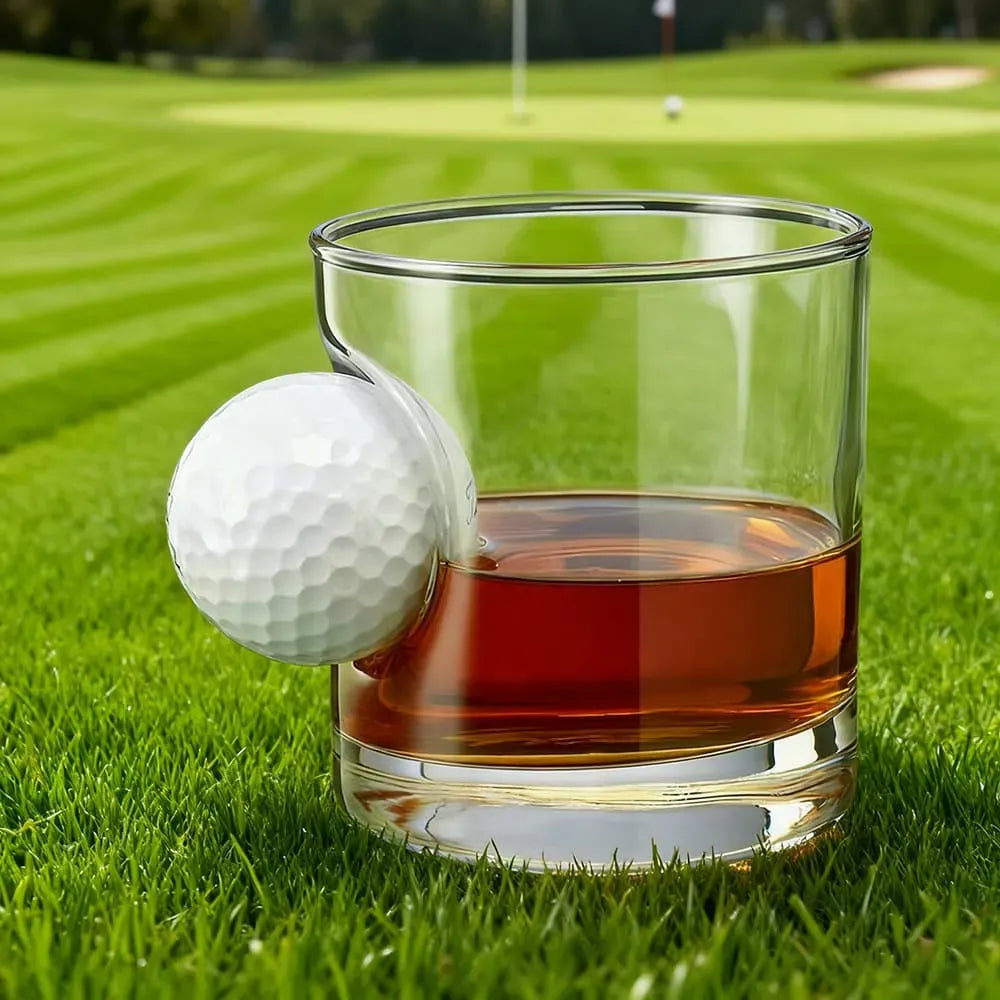 Creative whiskey glasses with spheres