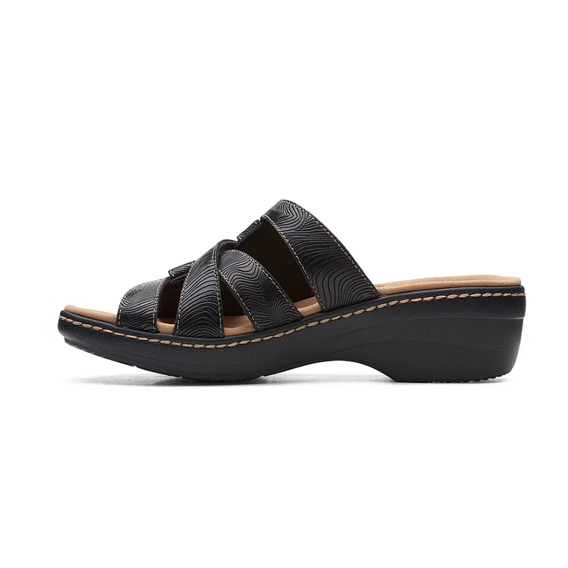🔥Last Day Promotion 50% OFF - 2023 Soft Bottom Massage Orthopedic Leather Wedge Slide Sandals