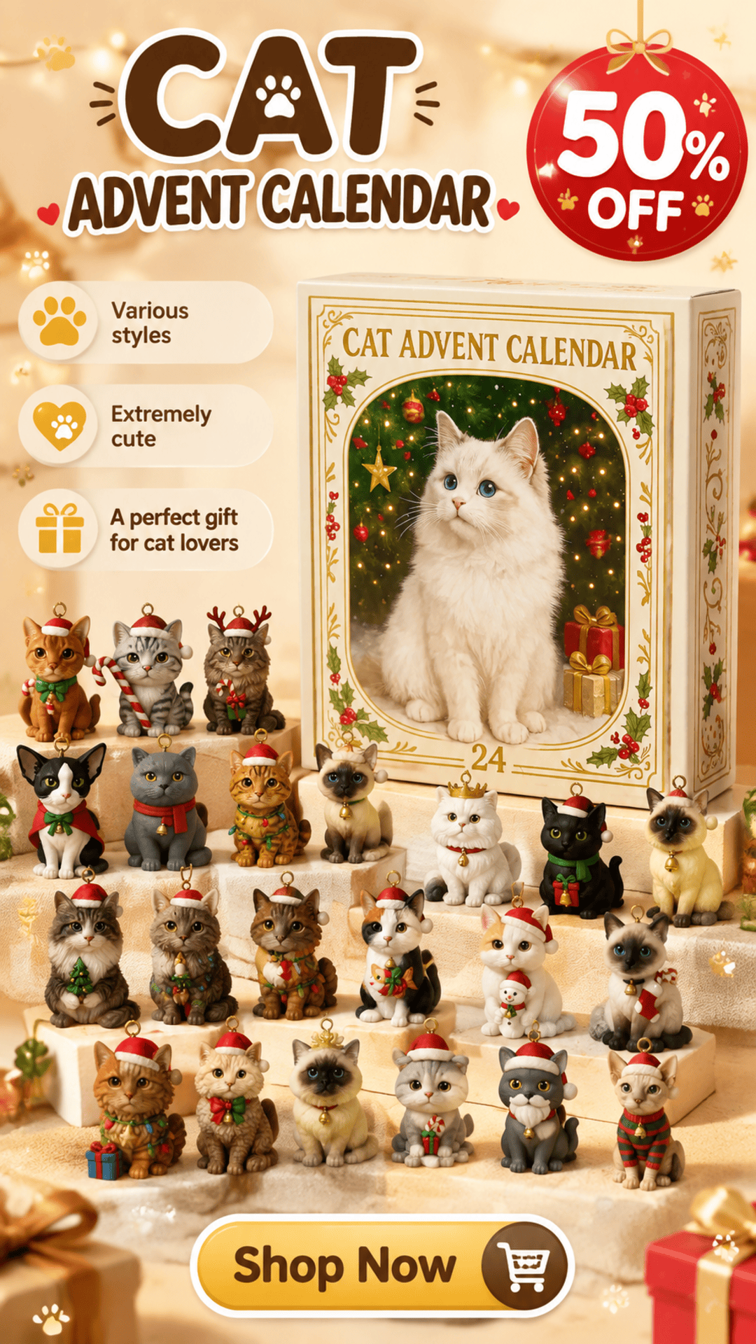 Cat Advent Calendar - 24 days of festive feline fun
