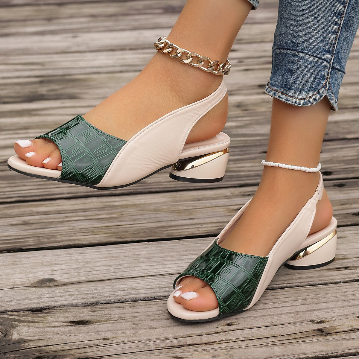 🔥End of Season Clearance-Women's Chunky Low Heeled Sandals-60% OFF NOW🔥