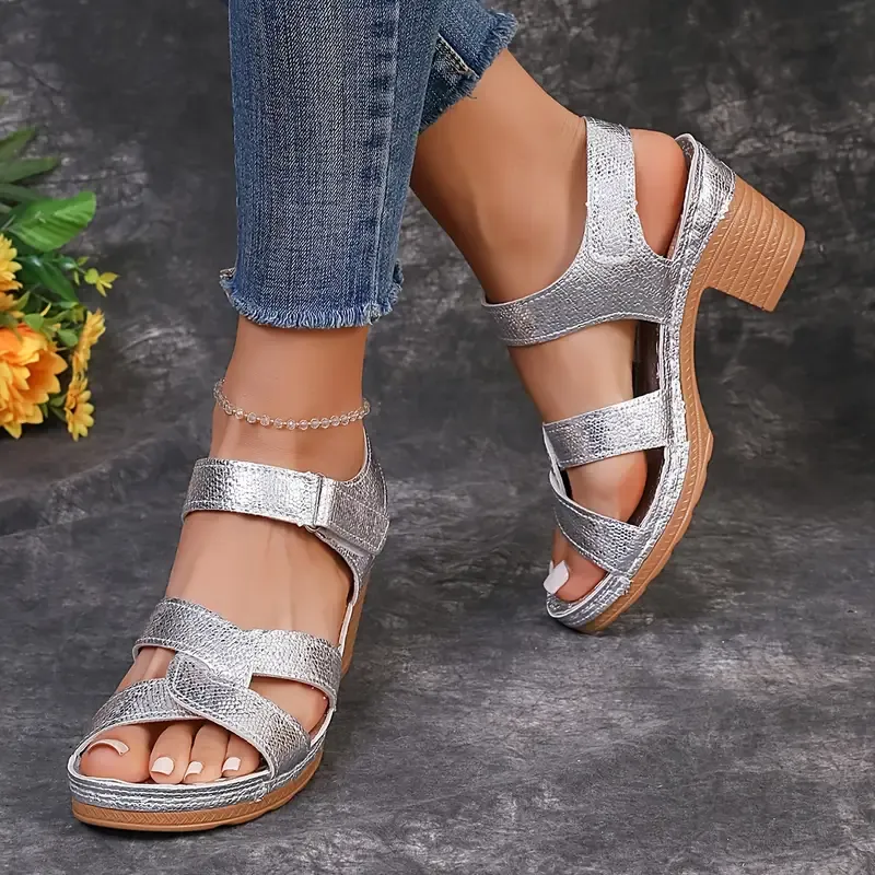 Women's Chunky Heeled Crisscross Open Toe All-Match Slingback Sandals (🔥BUY 2 FREE SHIPPING)
