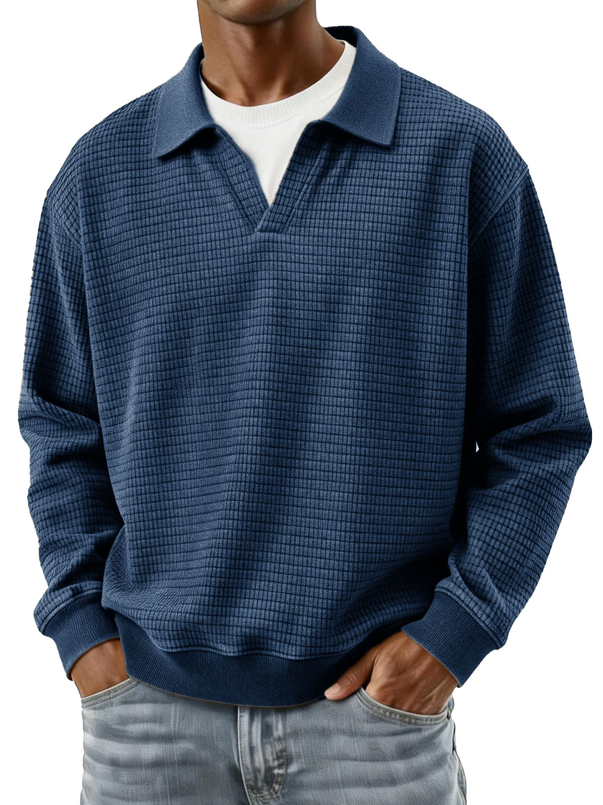 Deep Navy Corduroy Polo Shirt