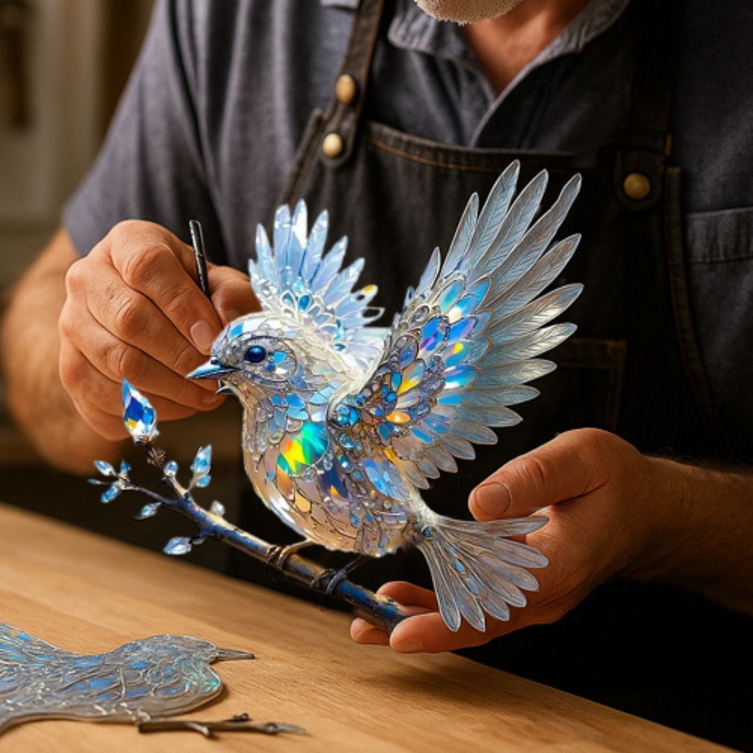 Blue Bird Spirit - A Moment of Handcrafted Brilliance for Your Home