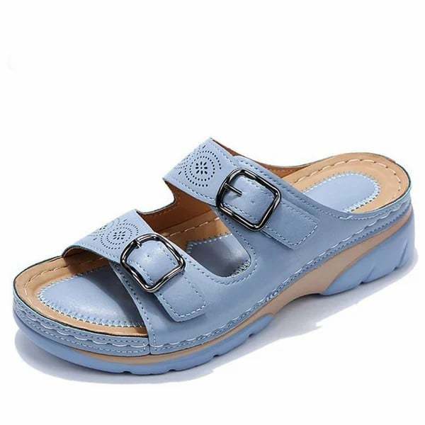 🔥Last Day Promotion 50% OFF - Breathable Orthopedic Adjustable Ladies Leather Sandals