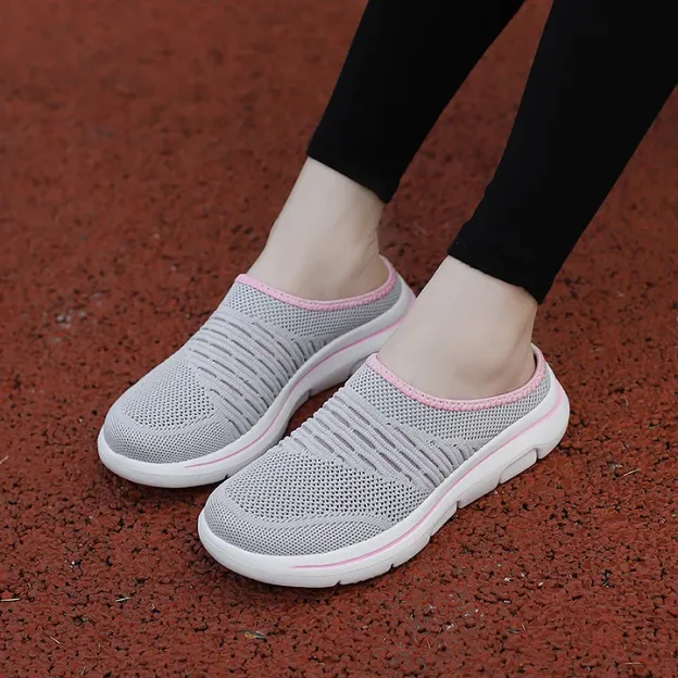 WOMEN'S BREATHABLE SOFT SOLE CASUAL HALF SLIPPERS
