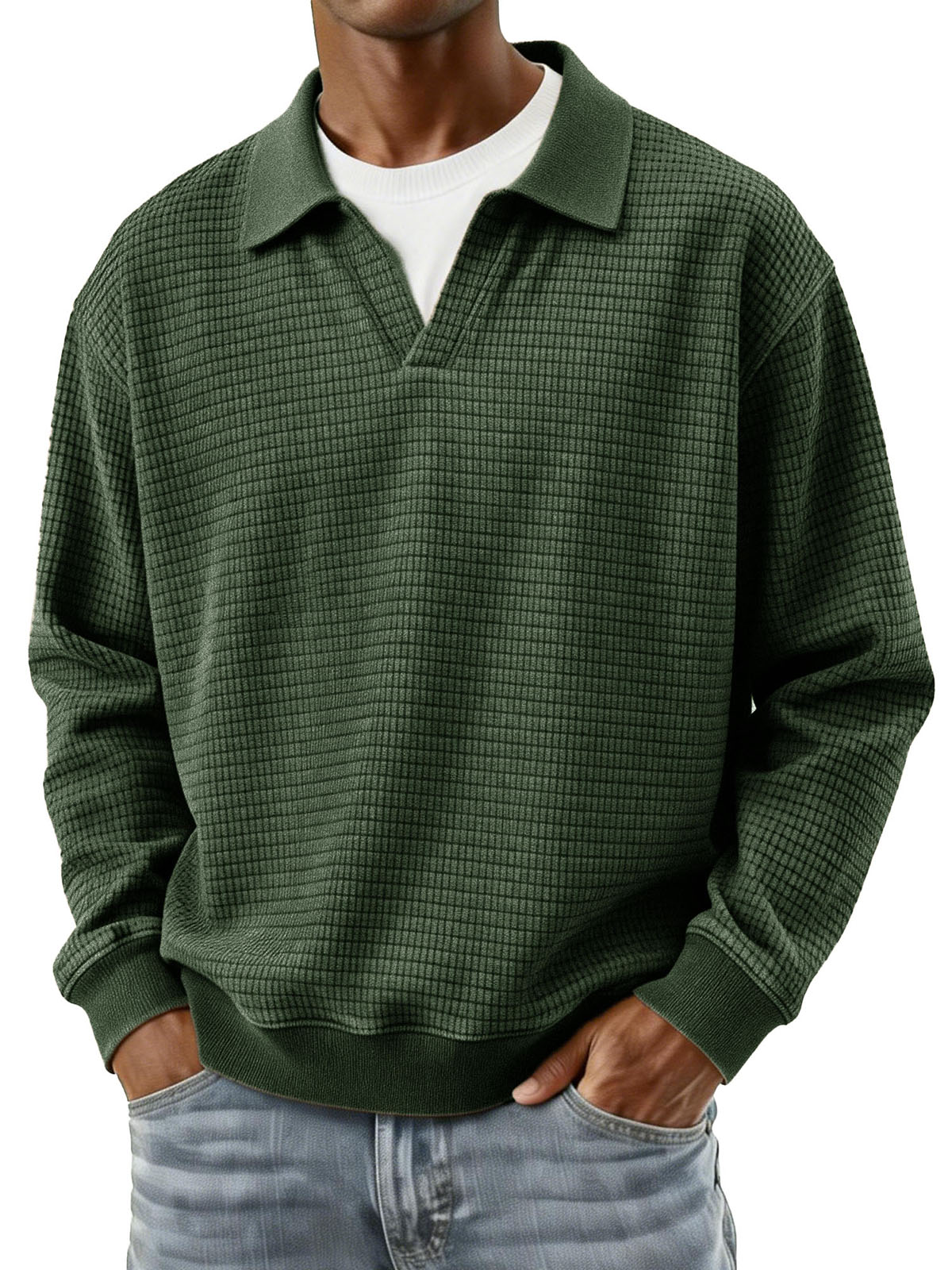Forest Green Corduroy Polo Shirt