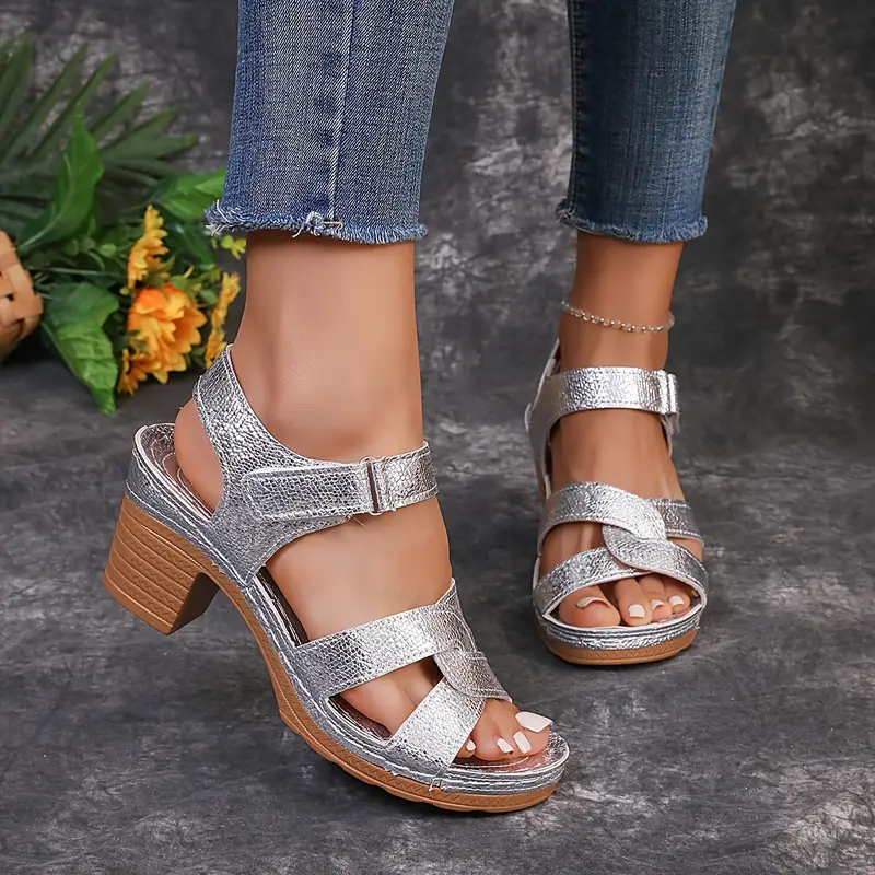 Women's Chunky Heeled Crisscross Open Toe All-Match Slingback Sandals (🔥BUY 2 FREE SHIPPING)