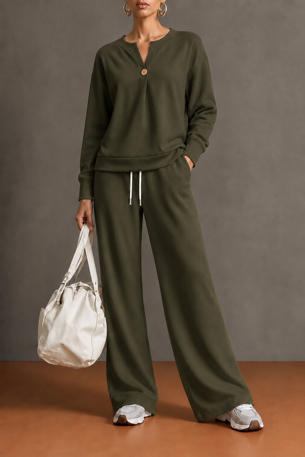 Olive Green 2-Piece Tracksuit