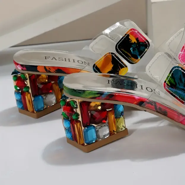 🔥Last Day Promotion 50% OFF - Women's Colorful Chunky Heeled Sandals