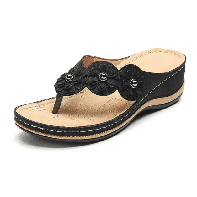 🔥Trending 2024 🔥 PREMIUM Women’s Orthopedic Arch Support Flowers Clip Toe Sandals