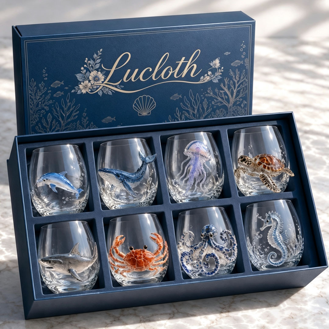 🔥 Last Day 49% OFF – 🌊 3D Ocean Animal Artisan Glassware Collection
