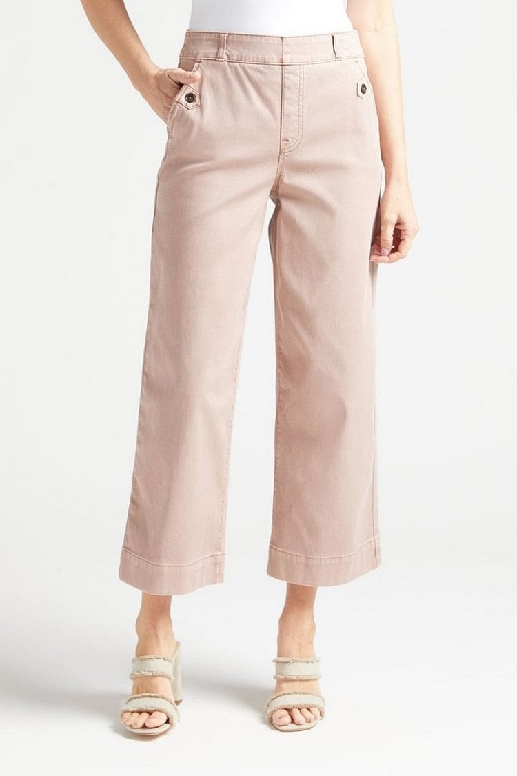 🔥2024 HOT SALE🔥Stretch Twill Cropped Wide Leg Pants