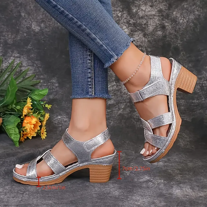 Women's Chunky Heeled Crisscross Open Toe All-Match Slingback Sandals (🔥BUY 2 FREE SHIPPING)